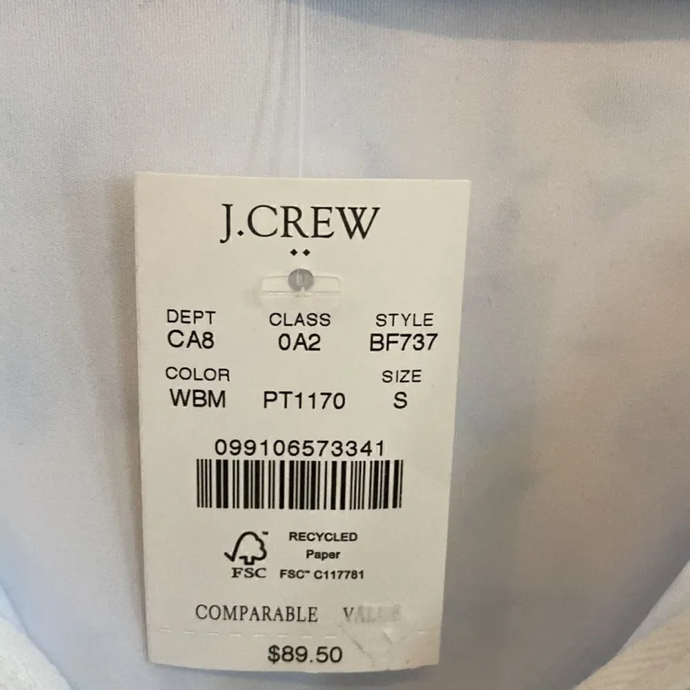 J. Crew Factory - Multicolor White Blue Light Active Hoodie - Size Small NWT